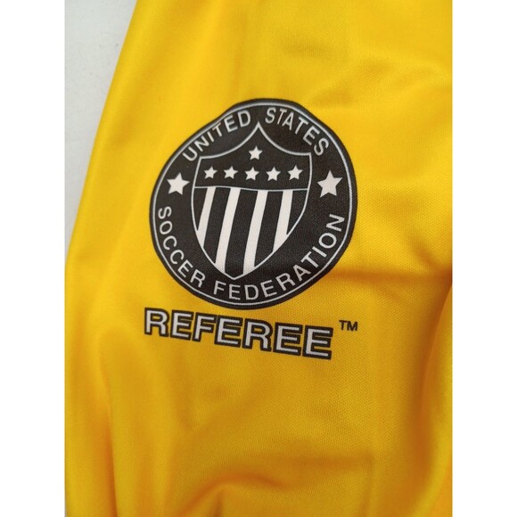 Official Sports Soccer Referee USSF Long Sleeve Jersey Shirt Yellow Black XL - Picture 4 of 7